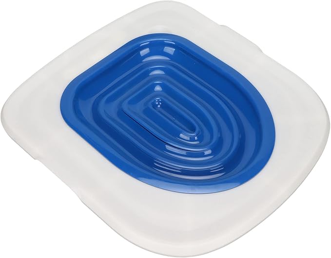 Cat Toilet Training System, Professional Teach Cat to Use Toilet Cat Toilet Training Kit Universal Reusable Kitty Toilet Trainer Urinal Seat with Design Blue Tray (White Tray , 1 Blue Inner Support)