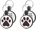 WhoseID Personalized Dog Tag, Laser Engraving QR Code, Silicone Dog ID Tag, Pet Online Profile, Scan QR Code Send Location, Collar Harness Accessories (Medium to Large Breeds - 1.25", Black & Black)