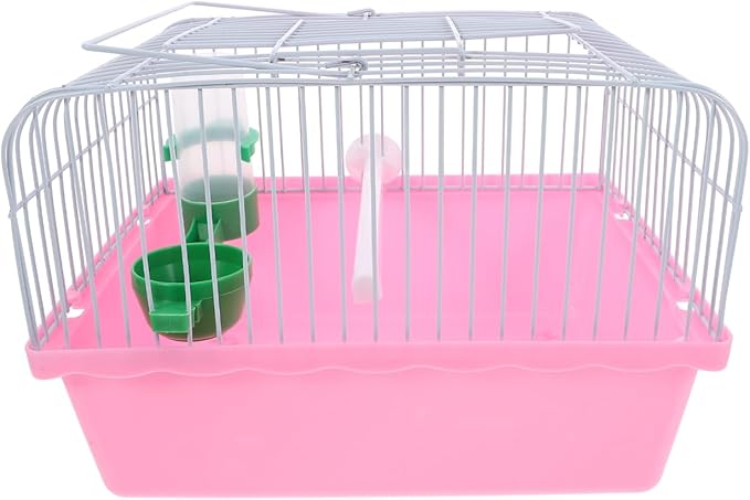 Toddmomy Portable Bird Travel Cage for Small Birds Parrots Lovebirds with Perch Food Box Water Dispenser 9.29X6.57X9.29 Inches