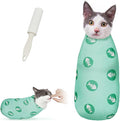 Cat Wrap for Cutting Nails, Self-Adhesive for Grooming, Anti-Scratch Cat Swaddle Wrap for Medicine, Nail Clipping, Teeth Brushing, Ear Cleaning