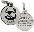 GoTags Designer Pet ID Tags in Stainless Steel for Dogs and Cats, Custom Engraved with 4 Lines of Personalized ID, Cute, Unique Pet Tags in Several Fun Designs