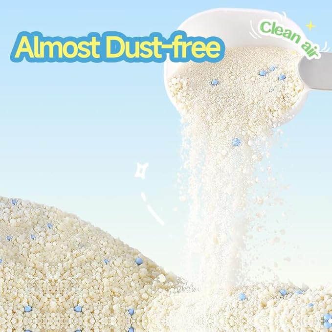 Cassava Clumping Cat Litter, Non Sticking, Rapid Clumping, Water Absorbent, Dust-Free, 16.5lb (3 Pack of 5.5lb Bags)