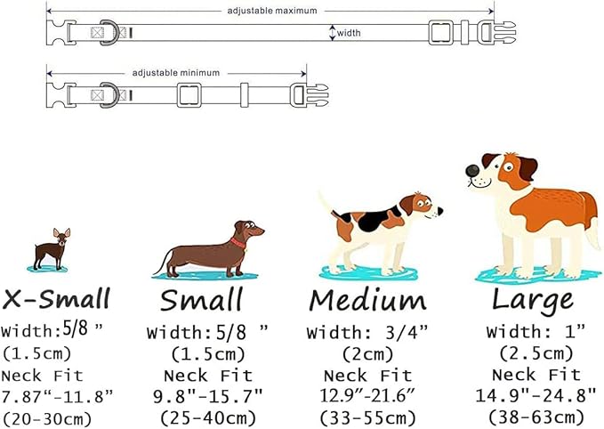 Dog Collar with Bohemia Floral Tribal Geometric Patterns - Soft Ethnic Style Collar Adjustable for Small Medium Large Dogs(Blue Ethnic Style,L)