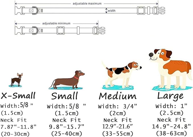Dog Collar with Bohemia Floral Tribal Geometric Patterns - Soft Ethnic Style Collar Adjustable for Small Medium Large Dogs(Black Bohemia,L)