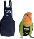 Bird Diaper Flight Suit, Cute Cosplay Parrot Clothes, Easy-to-Wear Washable Nappy, Durable Metal Ring Harness for Cockatiel, Conure, African Grey, Parakeet Outdoor Flying (Without Leash,S)