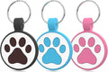 WhoseID QR Code Cat Tag, Modifiable Pet Online Profile, Multiple Emergency Contact, Silent Silicone, No Jinging, Collar Accessories, Personalized Cat Tag Small Breeds - 1", Black & Rose & Blue