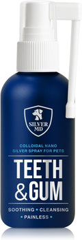 Pet Dental Care Spray for Dogs & Cats, 8 Oz, Breath Freshener & Oral Hygiene Solution with Nano Silver & Tartar Buildup Support, Teeth Cleaning Gum Spray, Gentle Formula, No Brushing
