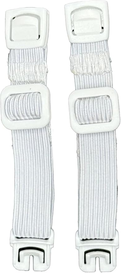 Strap Extenders Pair for Chicken/Duck Diapers by Uni Infinity (Strap Extenders White Button Buckle, One Size, 1, Count)