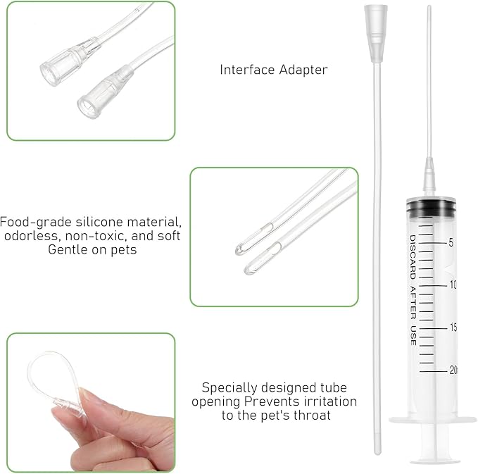 Baby Bird Feeding Syringe, Reusable Manual Bird Feeding Syringe with Spoon Tip and Soft Tube for Milk, Water, Liquid Food, Parrot, Small Pet