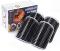 IMISNO Cat Self Groomer Toy Wall Corner Massage Comb Perfect Massager Brush with Catnip (4 PCS Black)