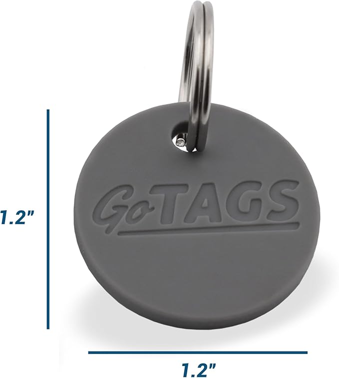 GoTags Pet ID Rubber Tag Silencer with Connector, Great for Dog and Cat Tags, Silences Annoying Tag Noise (2 Pack)