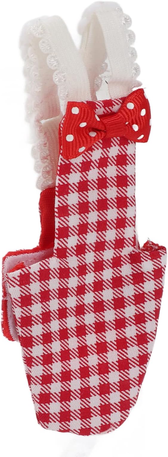 Bird Diaper Red Cotton Adjustable Parrots Pilot Suit for Macaw Budgies Safe Soft Comfortable for Parakeet 1x Bird Diaper (S Red Plaid)