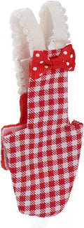 Zerodis Bird Diapers Nan Large Red Plaid, Cotton Material, Adjustable Strap, Soft and Comfortable Design for Parrots and Budgies (S Red Plaid)