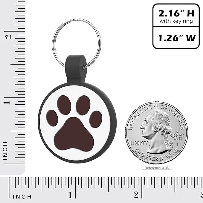 WhoseID QR Code Cat Tag, Modifiable Pet Online Profile, Multiple Emergency Contact, Scannable QR Code, Instant Location Email Alert (Medium to Large Breeds - 1.25", Black & Orange & Red & Green)