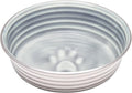 Loving Pets - Le BOL Dog Food Water Bowl Enamel Ceramic Bowl No Tip Stainless Steel Pet Bowl No Skid Spill Proof (Extra Small, Parisian Gray)