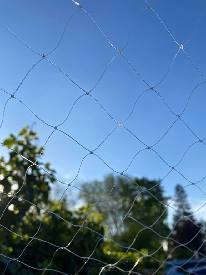 Cat Balcony Net, Pet Safety Fence for Balcony/Stairs/Window - Transparent Nylon Mesh Anti-Fall Netting for Dogs & Cats