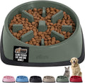 GORILLA GRIP Patented BPA Free Slow Feeder Dog Bowls, Interactive Puzzle Toy for Dogs and Cats Food Training Enrichment, Keeps Pets Busy and Prevents Puppy Overeating, Small Breeds, 1 Cup, Sage Green