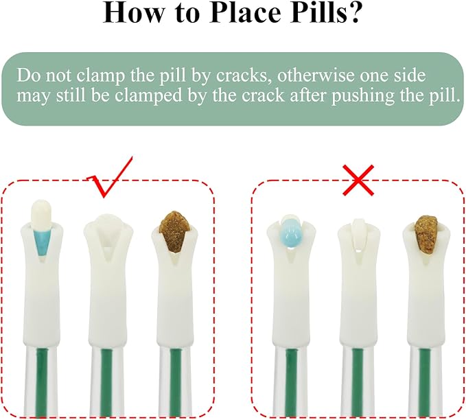 Cat Pill Shooter, Pet Pill Gun for Cats and Dogs, Pet Medicine Dispenser for Small Animals, Dog Piller Shooter with Fixed Soft Tip (Anti-Fall)