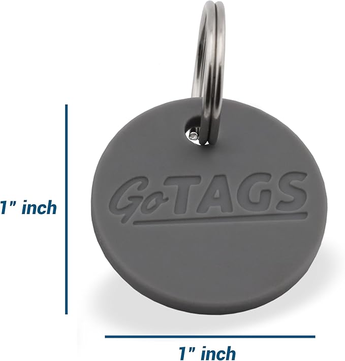 GoTags Pet ID Rubber Tag Silencer with Connector, Great for Dog and Cat Tags, Silences Annoying Tag Noise (3 Pack)