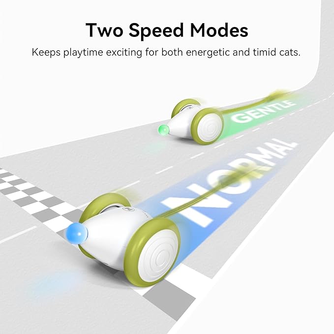 Cheerble Interactive Cat Toys for Indoor Cats, Automatic Moving Kitten Toys, Wicked Mouse Neo Cat Toy with Tail & Lights, Pet Cat Supplies, Rechargeable Cat Toys for Bored Indoor Adult Cats