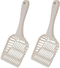 Petmate Litter Scoop for Cats, Jumbo Size, Bleached Linen, (Pack of 2)