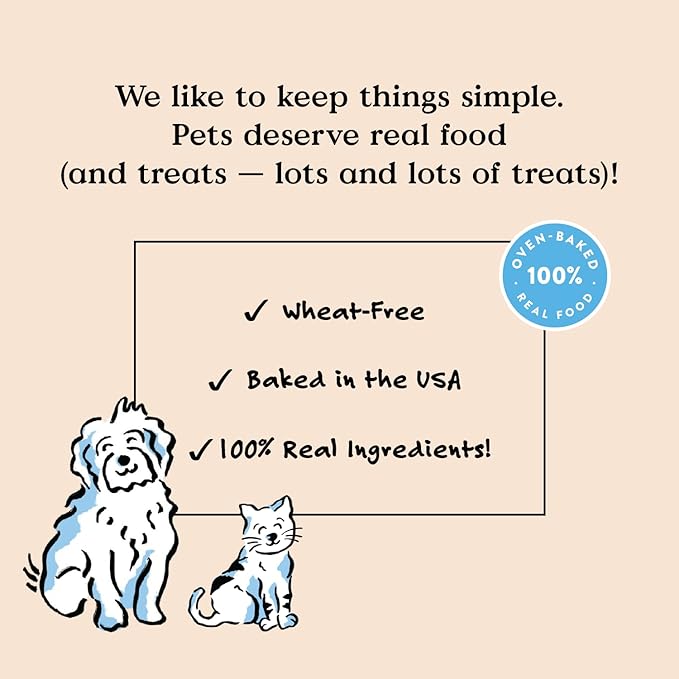 Bocce's Bakery Oven Baked Say Moo Treats for Dogs, Wheat-Free Everyday Dog Treats, Made with Real Ingredients, Baked in The USA, Natural Soft & Chewy Cookies, Beef & Cheddar Recipe, 6 oz (Pack of 2)