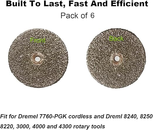 Pet Nail Grooming Sanding Discs for Dremel 7760-PGK - Perfect Match with AT02-PGK and AT01-PGK Nail Guard Attachment 6pcs
