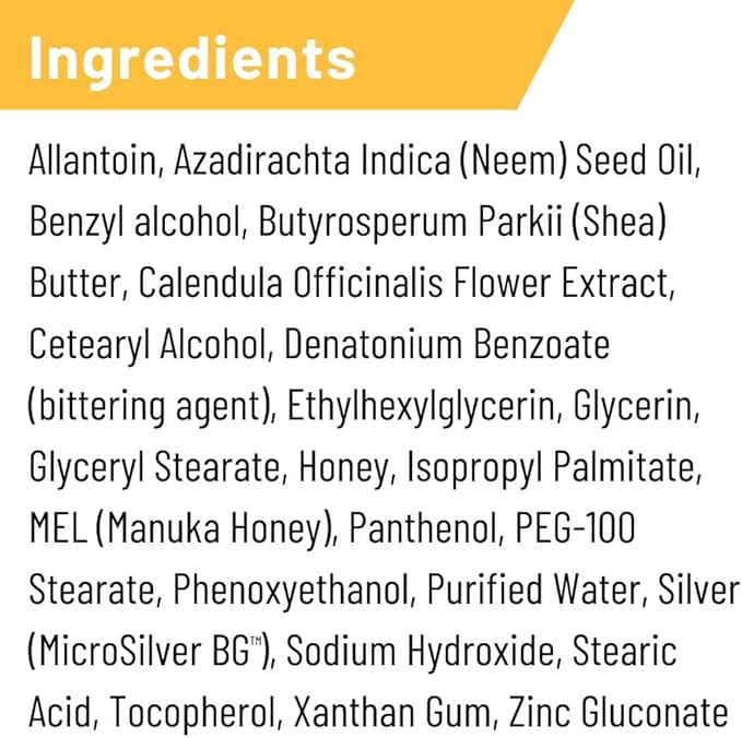 Absorbine Silver Honey Hot Spot & Wound Care Ointment 2oz Tube, Manuka Honey & MicroSilver BG, Medicated for Dogs, Cats, Small Animals (Pack of 2)