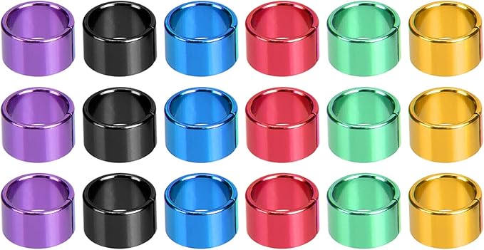 YARNOW 18Pcs Aluminum Pigeon Rings - Colorful Bird Identification Bands for Pigeon Foot Tagging and Leg Marking Reusable Lightweight Bird Bands for Doves Quail and Poultry