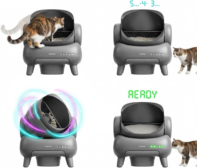 Aloewxx Cat Litter Mat-Litter Box Mat for Kitty, EVA Honeycomb Double Layer Design, Urine & Waterproof Scatter Control, Less Waste, Easier to Clean,Non Slip, Gray