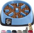 GORILLA GRIP Patented BPA Free Slow Feeder Dog Bowls, Interactive Puzzle Toy for Dogs and Cats Food Training Enrichment, Keeps Pets Busy and Prevents Puppy Overeating, All Breeds, 2 Cup, Light Blue