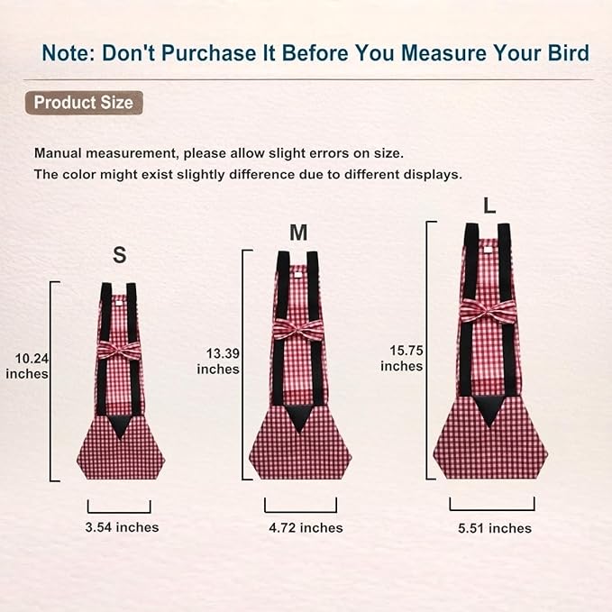 Reusable Chicken & Duck Diaper Covers, Breathable Poultry Diaper for Indoor Interaction, Elastic Strap Design for Comfortable Fit, 4 Pack (S)