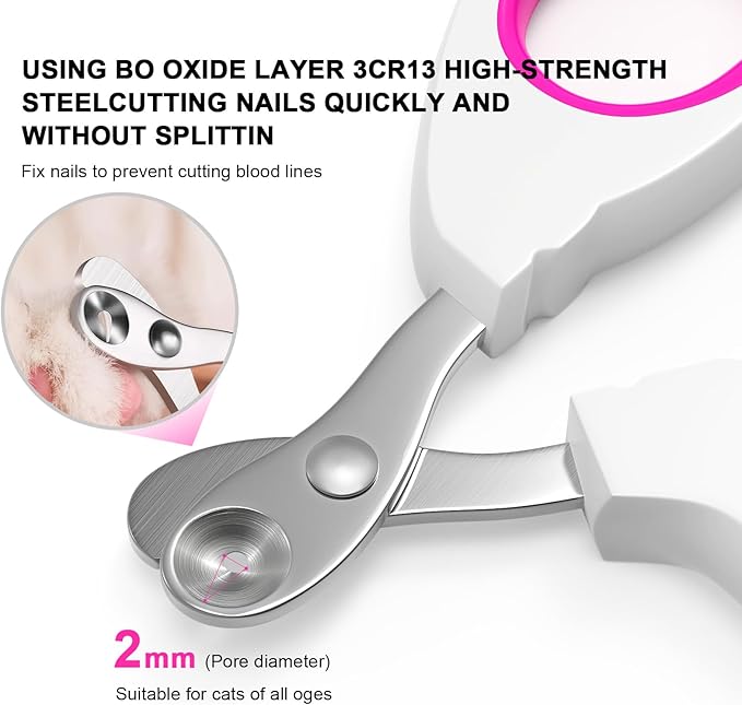 Aogeili Cat Specific Nail Clipper, Avoiding Excessive Cutting, Suitable for Beginners. It Can Also be Used for Small Animals Such as Birds, Hamsters, Rabbits, Hedgehogs, Ferrets, Guinea Pigs, Etc.