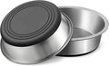 Stainless Steel Dog Bowls Set of 2, Anti Rust Metal & Non Slip Rubber Base, Heavy Duty Large Feeding Dishes, Food Grade BPA Free, Food and Water Bowl for Large Dogs (88oz, 11cup)