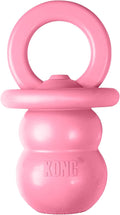 KONG Puppy Binkie - Pacifier Dog Toy for Puppies - Stuffable Treat Chew Toy for Treats - Durable Natural Rubber for Teething Puppy - for Medium Puppies - Pink