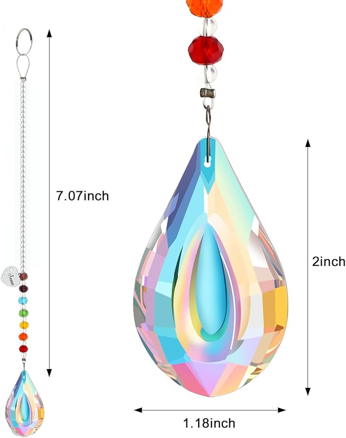 free-space Rainbow Bridge Pets Personalized Crystal Light Catcher Cat/Dog Keepsake Pet Loss Sympathy Gift (Water Drop 2)