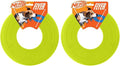 Nerf Dog Atomic Flyer Outdoor Dog Toy, 10 Inch Flying Disc Dog Fetch Toy, Rubber Dog Toy for Medium Dogs and Large Dogs, Green (Pack of 2)