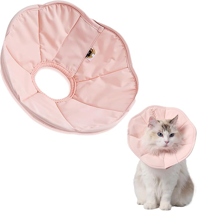Touchdog Soft Cat Cone Collar, Waterproof Recovery Collar for Cats After Surgery, Lightweight Elizabethan Collar for Kittens, Small to Large