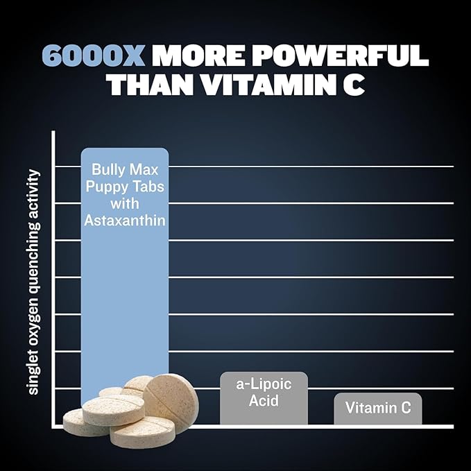Bully Max Small Breed Dog Immune Support Tablets - Chewable Multivitamin Immunity Booster Supplement for Puppy & Adult Dogs - Pet Vitamins with Astaxanthin, Colostrum, Turmeric - 30 Tabs (2 Bottles)