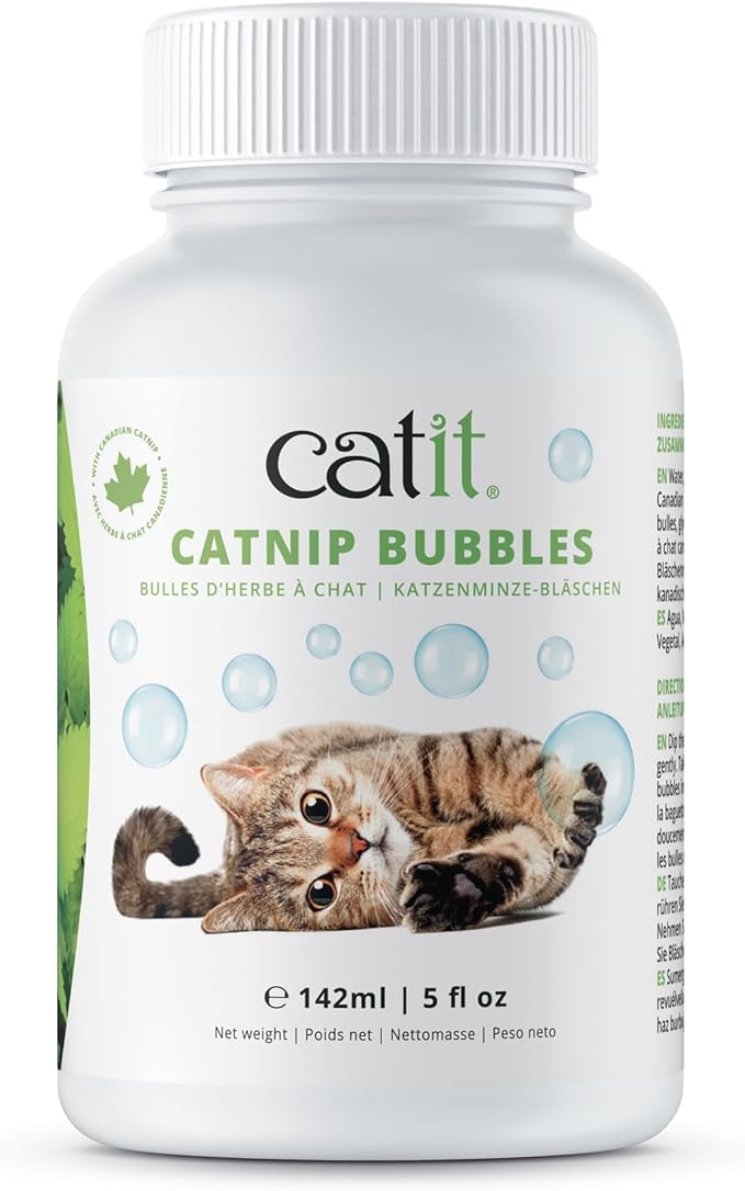Catit Catnip Bubbles for Stimulating Indoor and Outdoor Cats