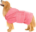 Avont Dog Bathrobe - Super Absorbent Pet Drying Towel Bath Robes After Bath Shower Swim Wet Walk for Puppies -Pink(S)
