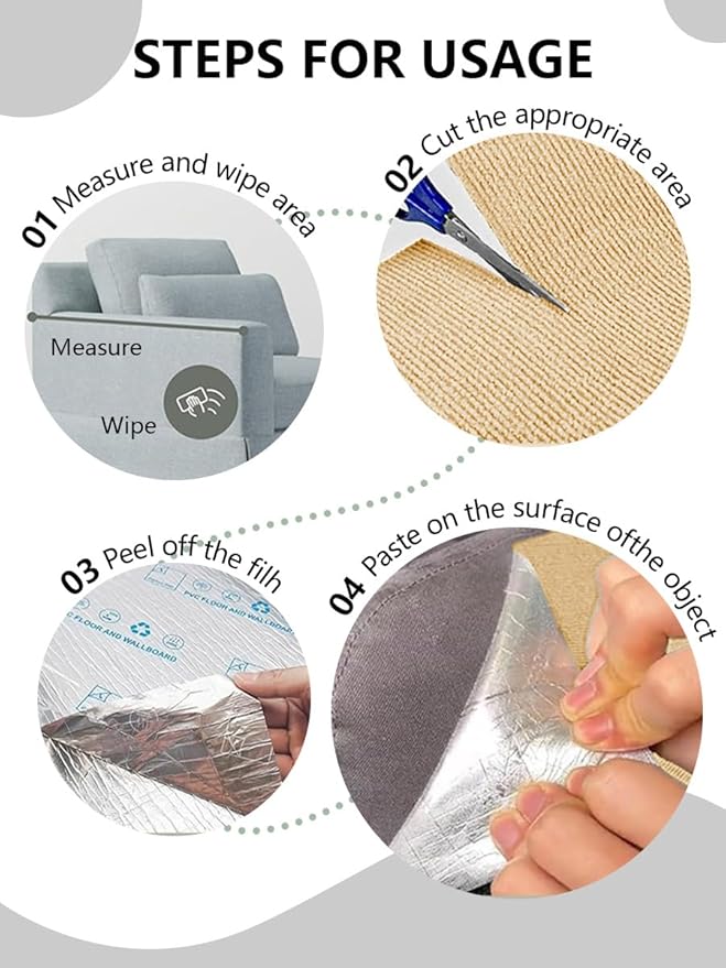 Cat Wall Scratcher Mat, Anti Cats Scratch Furniture Couch Carpet Corner Protector for Indoor, Trimmable Cat Scratching Pad Board Sofa Replacement Deterrent from Cats Claws (Khaki, 78.7x15.8In)