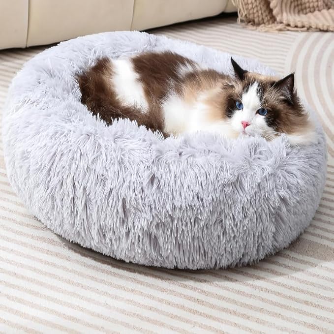 Cat Bed Bunny Bed Kitten Bed Dog Beds for Indoor Cats Pet Beds Cheap Dogs Bed Donut Dog Pillow Large Comfort Cat Pillow Warm for 4Kg Pet