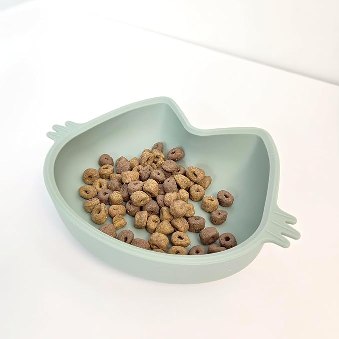 Platinum Silicone MoaCat Bowl, Wellbeing Pet Bowl, Premium, Odorless, BPA-Free, Food-Grade, Microwave & Dishwasher Safe, Sensitive Stomach, Eco-Friendly Travel Bowl (Cream)