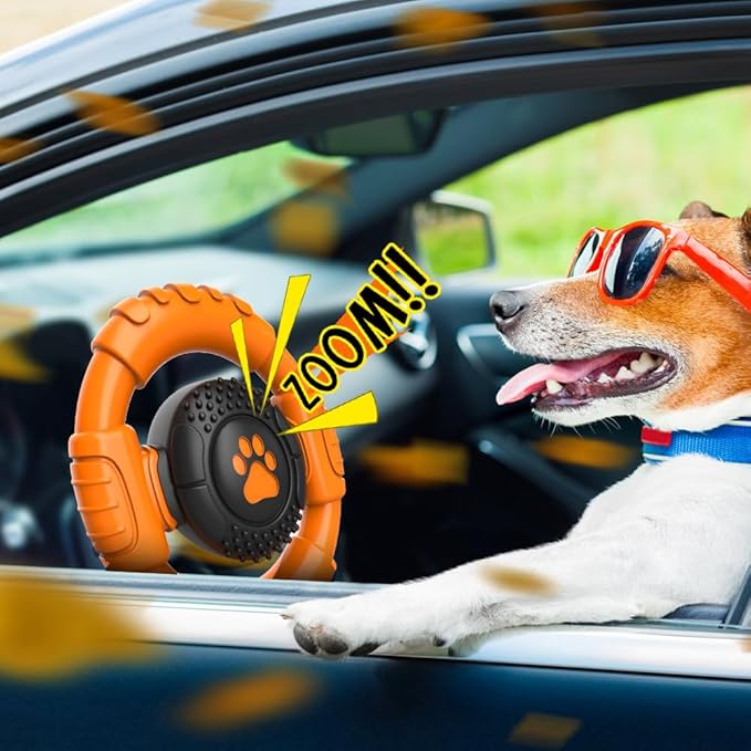 Dog Toys for Aggressive Chewers Large Medium Small Breed, Indestructible Durable Tough Dog Chew Toys to Keep Them Busy, Nylon Rubber Interactive Dog Toys