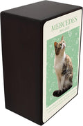 Custom Pet Keepsake Urns for Cats, Wooden Box for Pet Ashes with Photo for Your Beloved Pets, Pet Cremation Urns as Sympathy Gifts for Pet Lovers - Small, 6" x 4" x 2.75" Pet Urn (Marcedes)