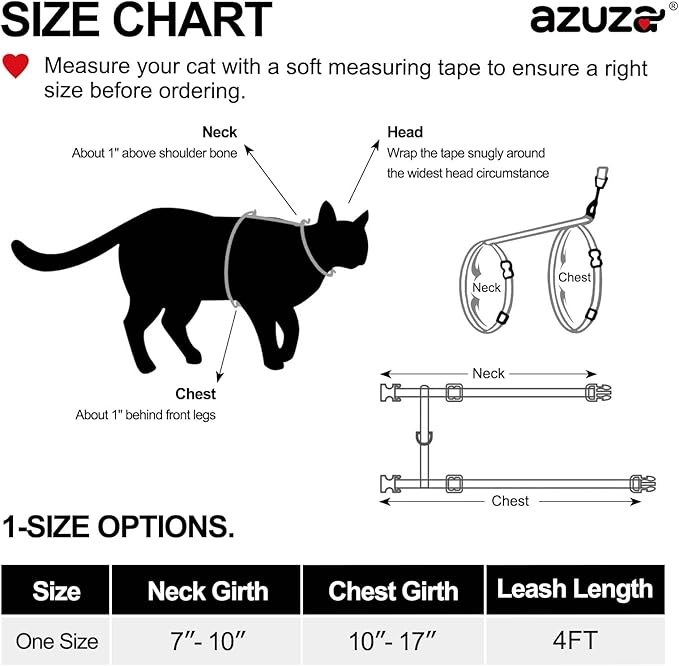 azuza Cat Harness and Leash Set for Safe Walking and Travel, Escape Proof Cat Harness, Lightweight Soft and Comfortable, Adjustable Kitten Harness for Small Medium Large Cats, Blue Camo