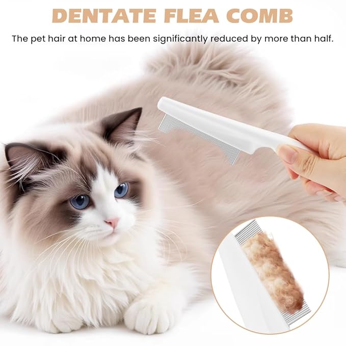 Dog & Cat Deshedding Brush - Pet Hair Removal Tool | Grooming Supplies for Short or Long Hair, Effective Combs for Shedding Control or Coat Cleaning