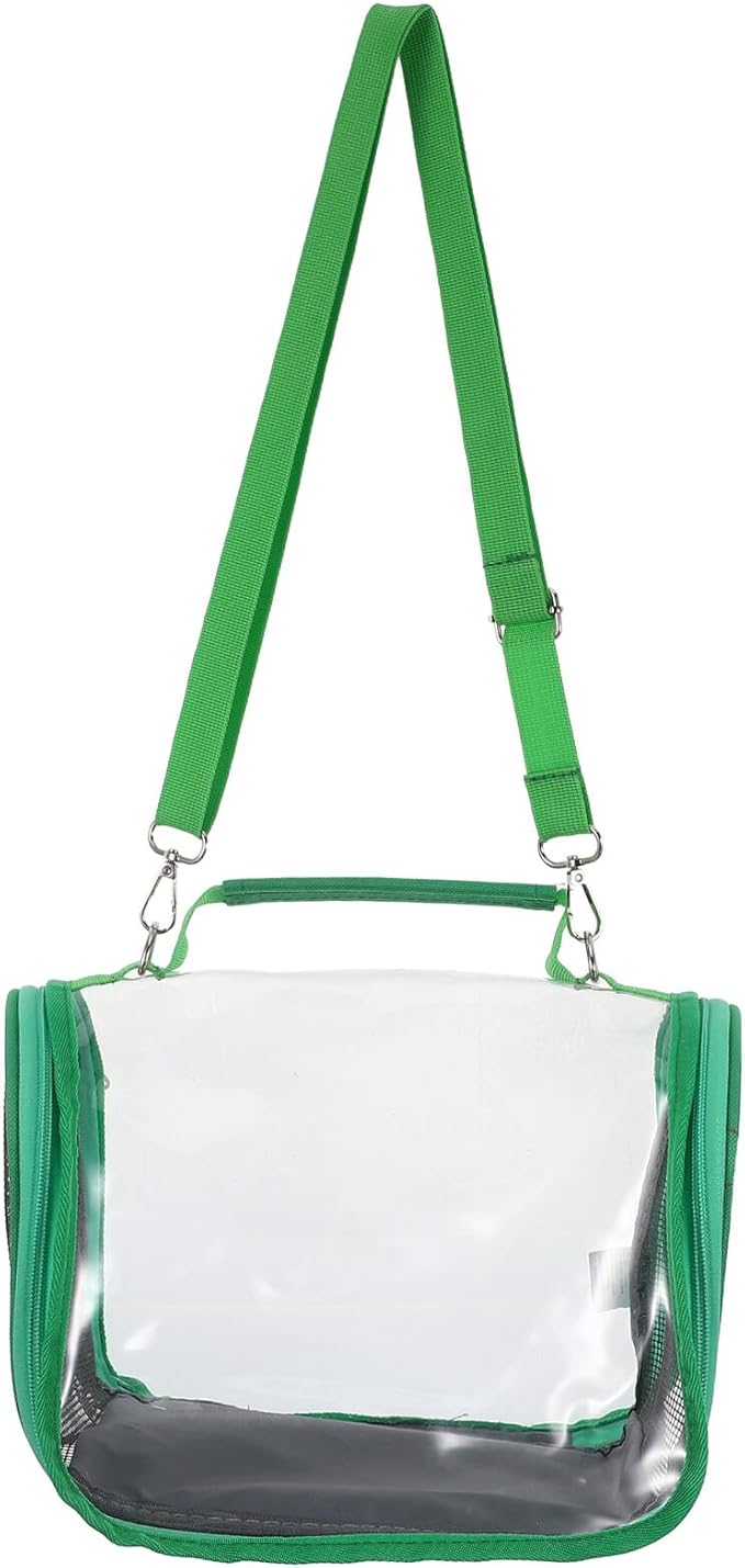 GALPADA Portable Parrot Carrier Bird Travel Cage Small Green Handheld Transport Bag for Outdoor Use Suitable for Parakeets Cockatiels and Small Birds