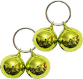 SJANE 4 Pack Cat & Dog Copper Bells - Pet Tracker Training | Pet Collar Accessories | Save Birds & Wildlife(Green)